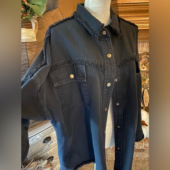 Rock & Roll Oversized Jean Shacket - Picture 4 of 11